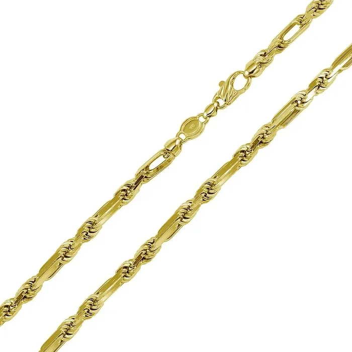 Cadena Milano Figarope de 5,5 mm hecha a mano en plata de ley 925 bañada en oro – CH929 GP
