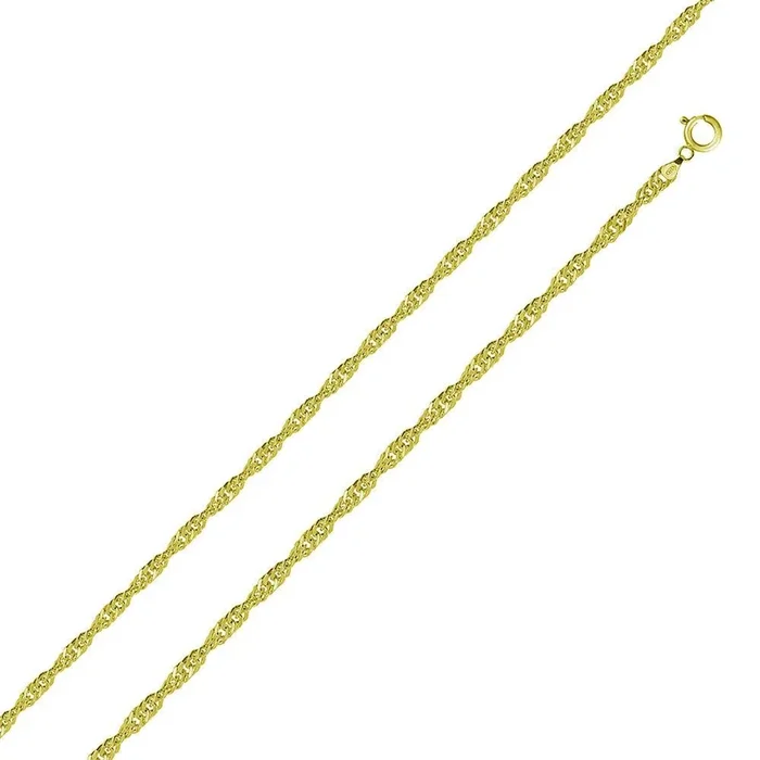 Cadena Singapur 015 de 1 mm en plata de ley 925 bañada en oro – CH328 GP