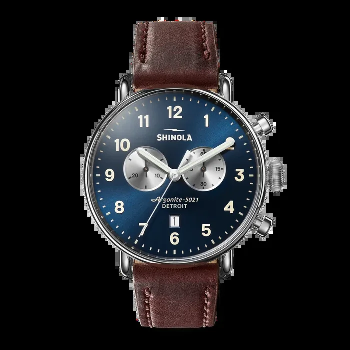 Canfield Chronograph Watch – Cattail Leather Strap
