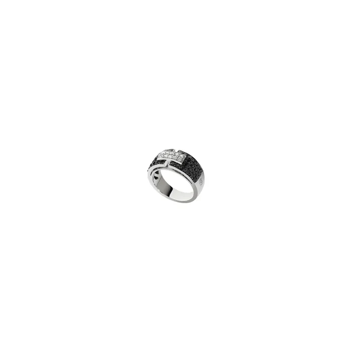 Capricieuse ring in white gold and black diamonds, So Shocking, women’s gold ring