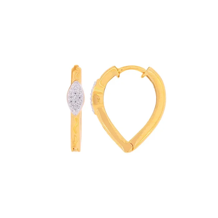 Captivating Bali/Hoops With CZ in 22K Gold