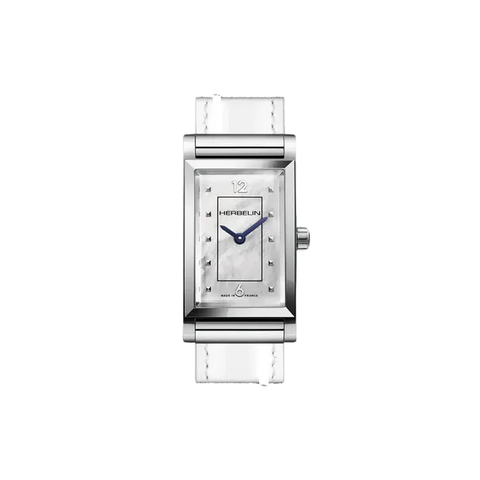 Case Herbelin Antarès Rectangle quartz mother-of-pearl H17444AP19N – Lepage