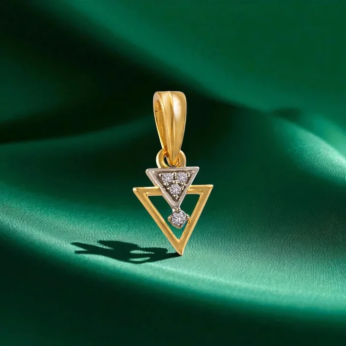 Certified Natural Diamond Verta Prism Pendant