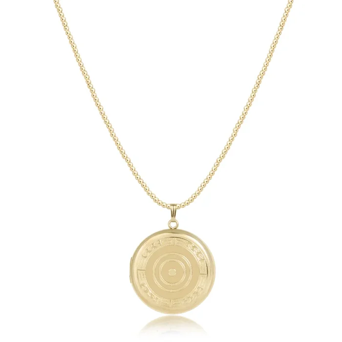 Choker Classic Gold 2mm Bead – Cherish Large Gold Locket