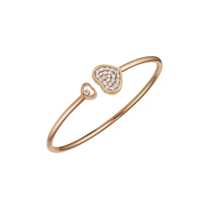 Chopard Happy Hearts bangle bracelet in rose gold and diamonds – Lepage