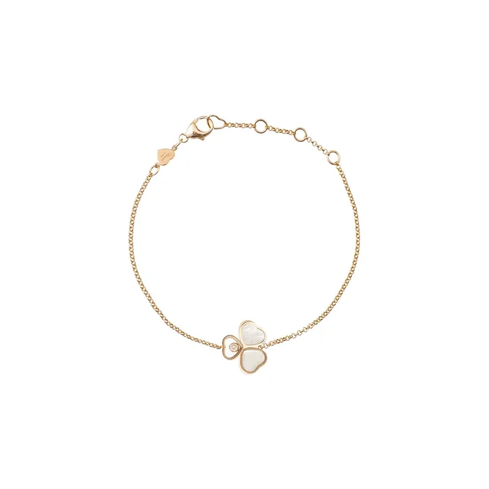 Chopard Happy Hearts bracelet in rose gold, diamonds, and mother-of-pearl – Lepage