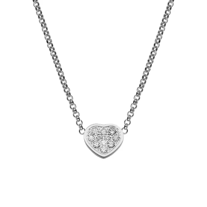 Chopard My Happy Hearts necklace in white gold and diamonds – Lepage
