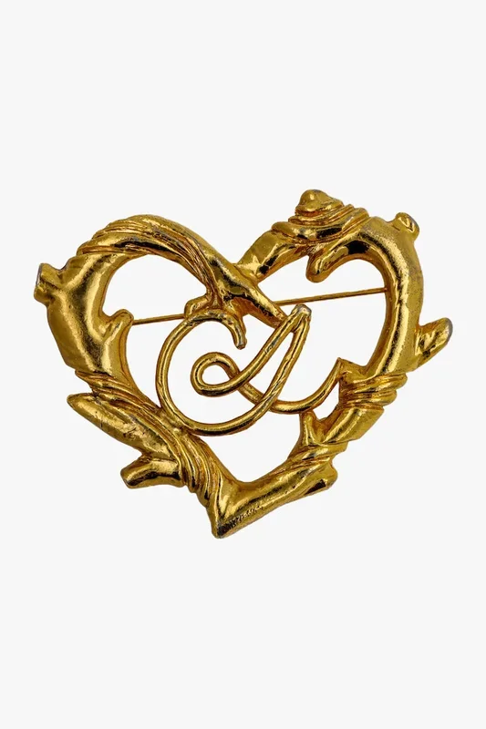 Christian Lacroix Heart Brooch – Rosewood