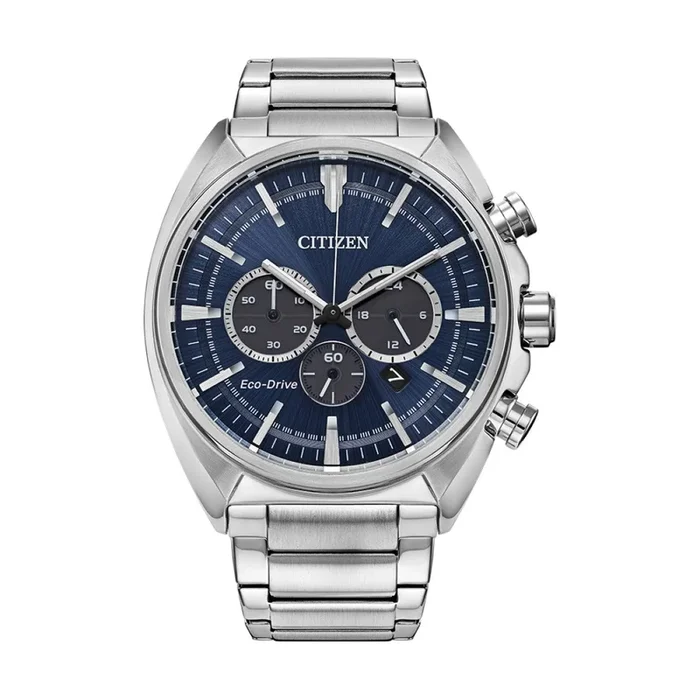 Citizen 45MM Blue Round Dial Stainless Steel Watch Band. CA4288-86L