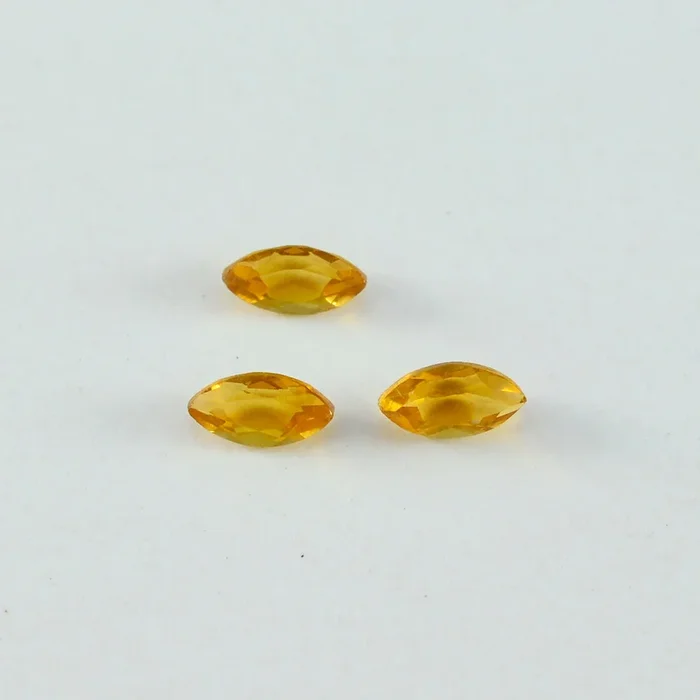 Citrine 10PC Tiny 2×4 MM Marquise Faceted Yellow Luster Semi Precious Loose Gemstones