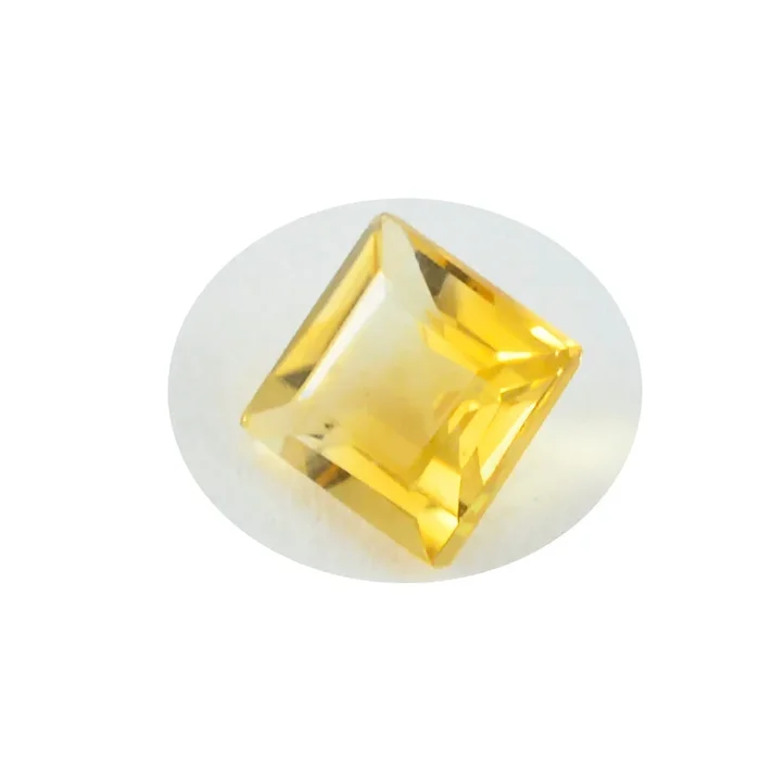 Citrine 10PC Tiny 3×3 MM Square Faceted Yellow Fiery Semi Precious Loose Gemstone