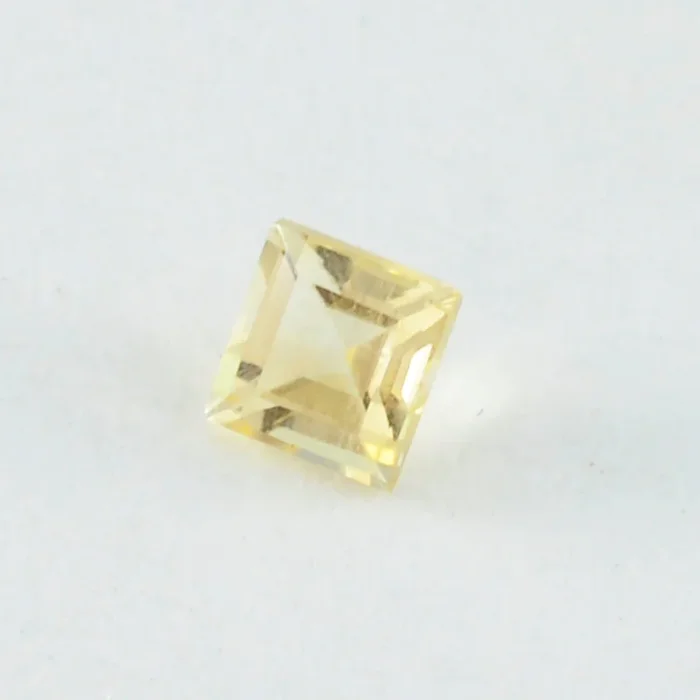 Citrine 1PC Chunky 14×14 MM Square Faceted Yellow Genuine Semi Precious Loose Gems