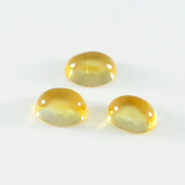 Citrine 1PC Small 6×9 MM Oval Cabochon Yellow Natural semi Precious Loose Gemstone