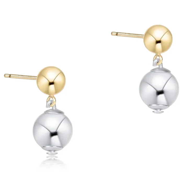 Classic 10mm Ball Drop Stud – Mixed Metal