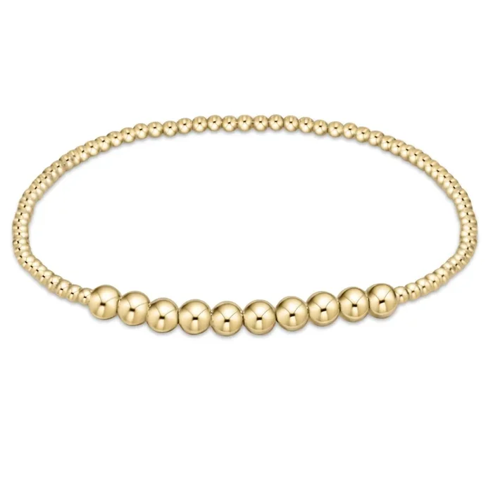 Classic Gold Beaded Bliss 2mm Bead Bracelet – 4mm Gold