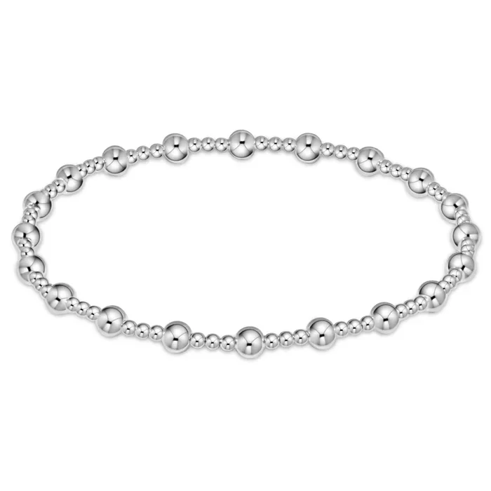 Classic Sincerity Pattern 4mm Bead Bracelet – Sterling