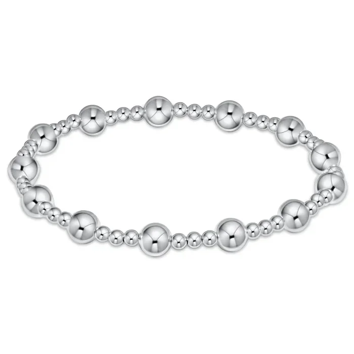 Classic Sincerity Pattern 6mm Bead Bracelet – Sterling