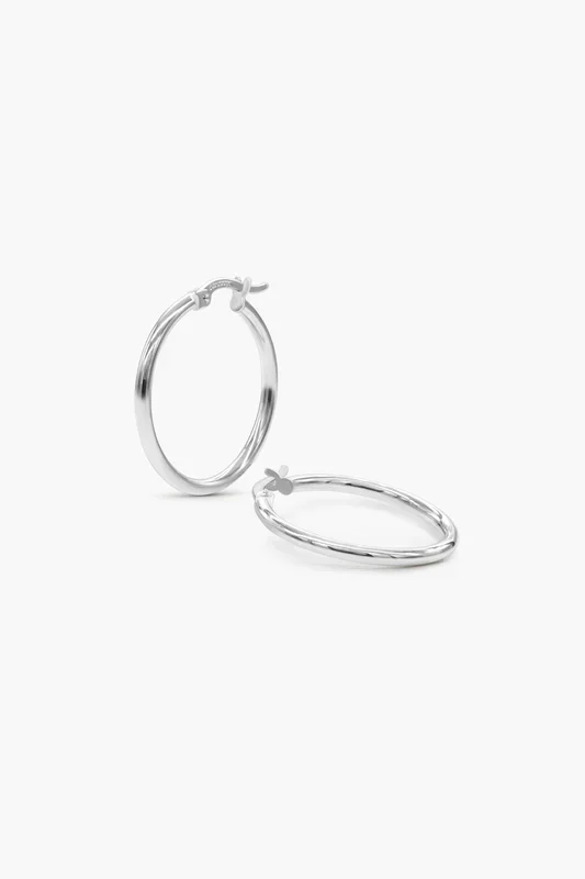 classy hoops – white
