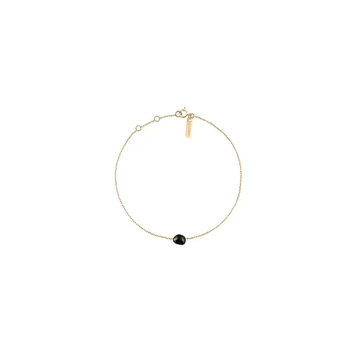 Claverin Raw bracelet in yellow gold and keishi pearl – Lepage