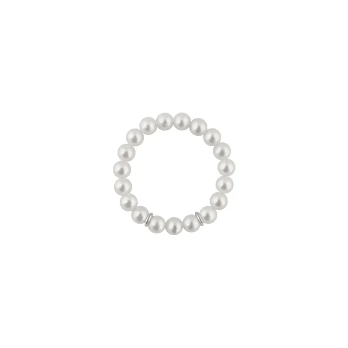 Claverin Timeless ring in white gold and white pearls – Lepage
