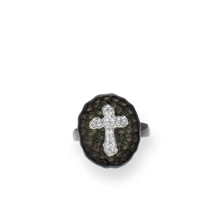 Closeout-Anillo de plata 925 con circonita cúbica chapada en rodio y rodio negro – STR00625