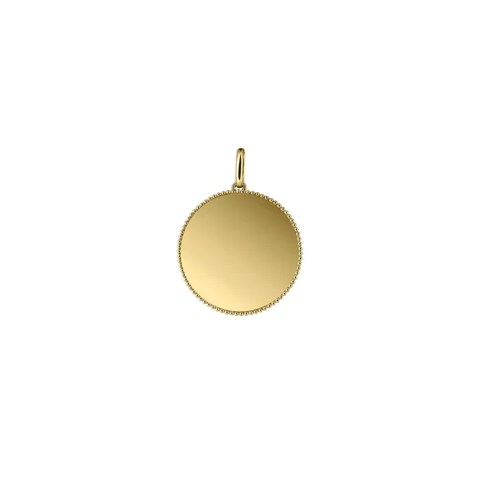 Colette Lune Perlée medal in yellow gold | Engraving offered | LEPAGE