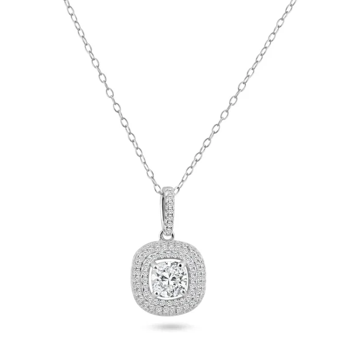Colgante colgante de circonita cúbica micropavé cuadrado chapado en rodio de plata 925 – ACP00088