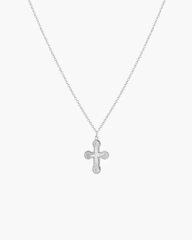 Collana con Pendente Mini Cross in Argento