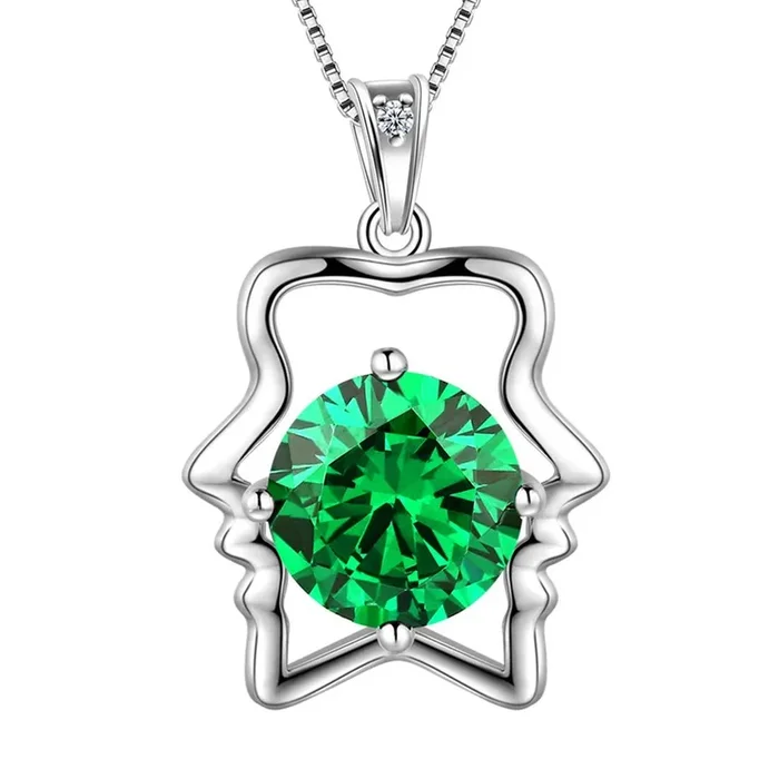Collana dei Gemelli dello zodiaco Collana con pietra portafortuna di maggio, regalo di compleanno per gioielli da donna, regalo di compleanno per gioielli da donna