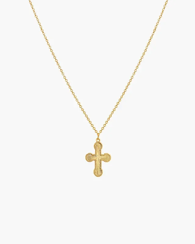 Collar con colgante cruz mini