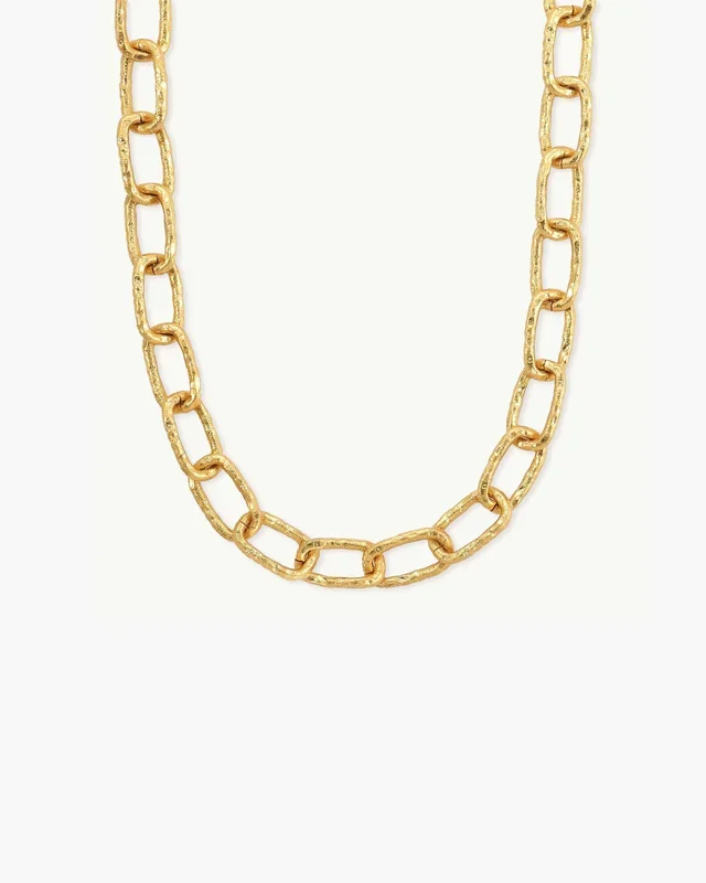 Collar de cadena texturizada gruesa