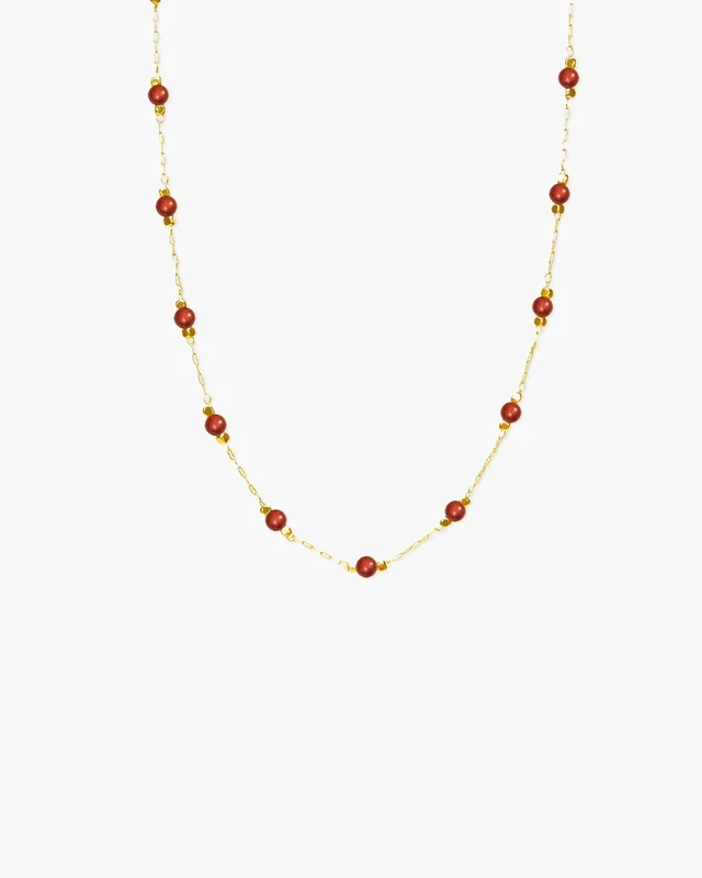 Collar de cuentas Carnelian