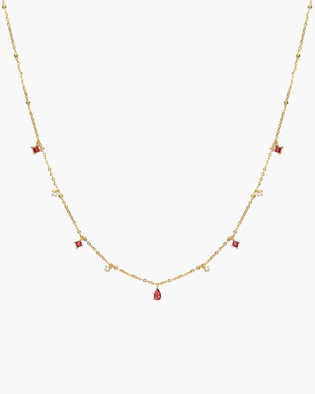 Collar Elysee en rojo granate