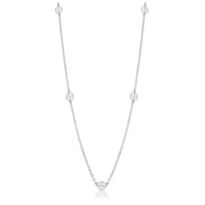 Collar Rolo Lariat de Plata de Ley 925 con Baño de Rodio – SPN00033