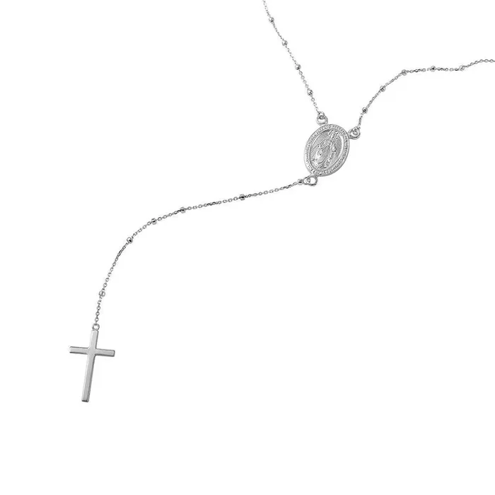 Collar Rosario Plata 925 Rodiada – DIN00026