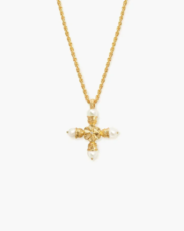 Collier Croix en Perles de Florence
