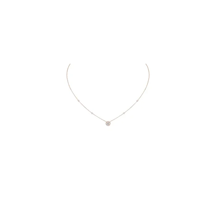 Collier Messika Joy en or rose et diamant rond 0,25 carat