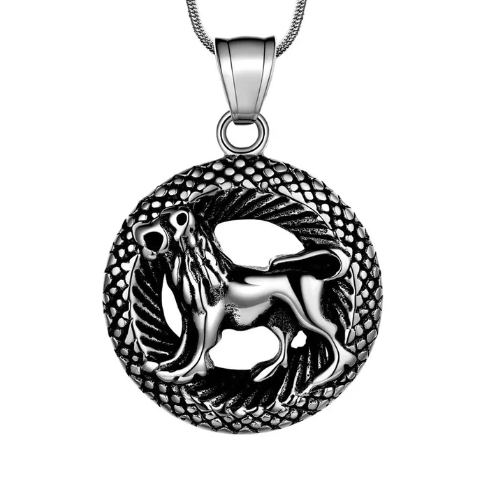 Collier pendentif zodiaque Lion pour hommes et femmes, signe d’étoile, Constellation, bijoux pour femmes, garçons et filles, cadeau d’anniversaire