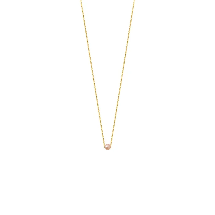 Collier Simply Mini or jaune et perle rose PP-JMR-001, collier – Lepage