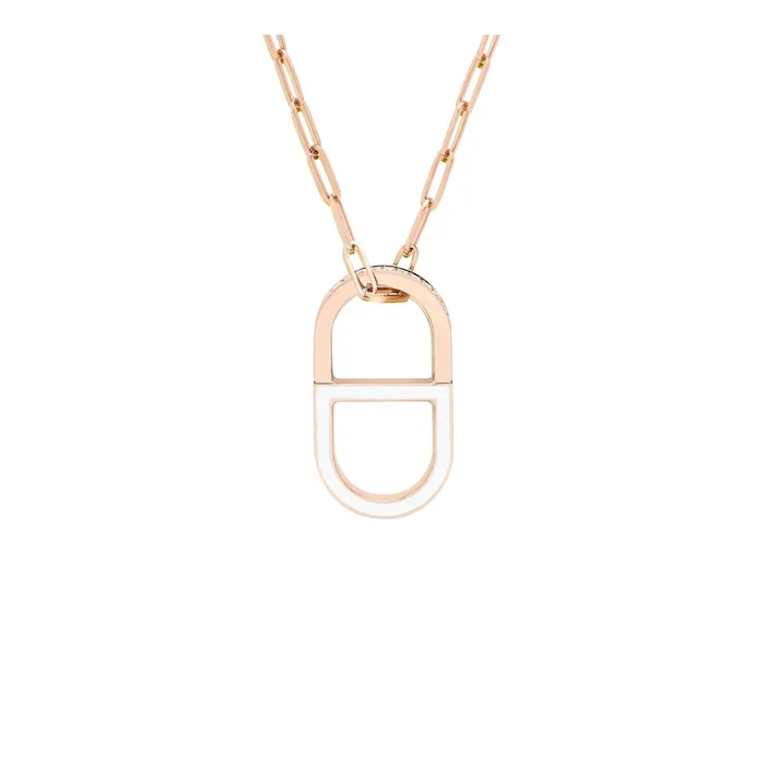 Color Dior modular necklace and ring in rose gold, diamonds and coloured lacquer | LEPAGE