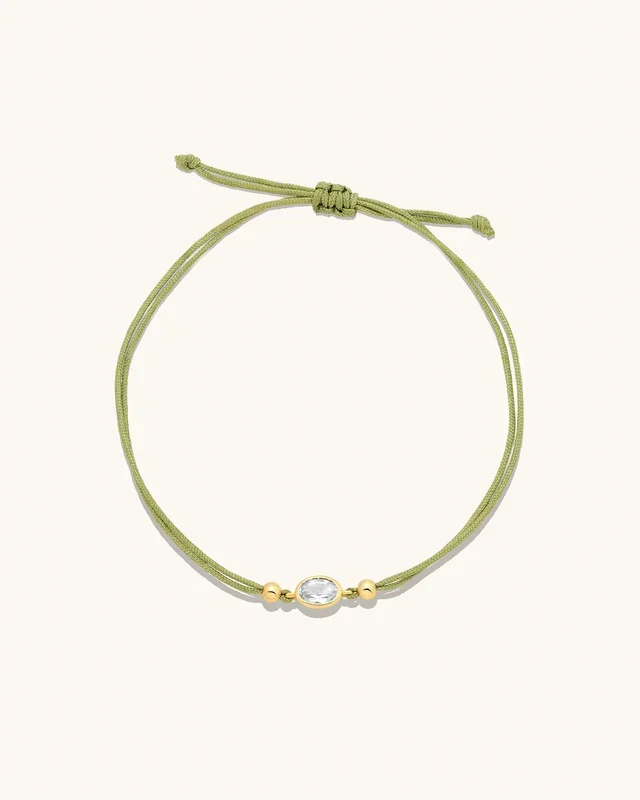 Colored Cord Bezel Oval Bracelet