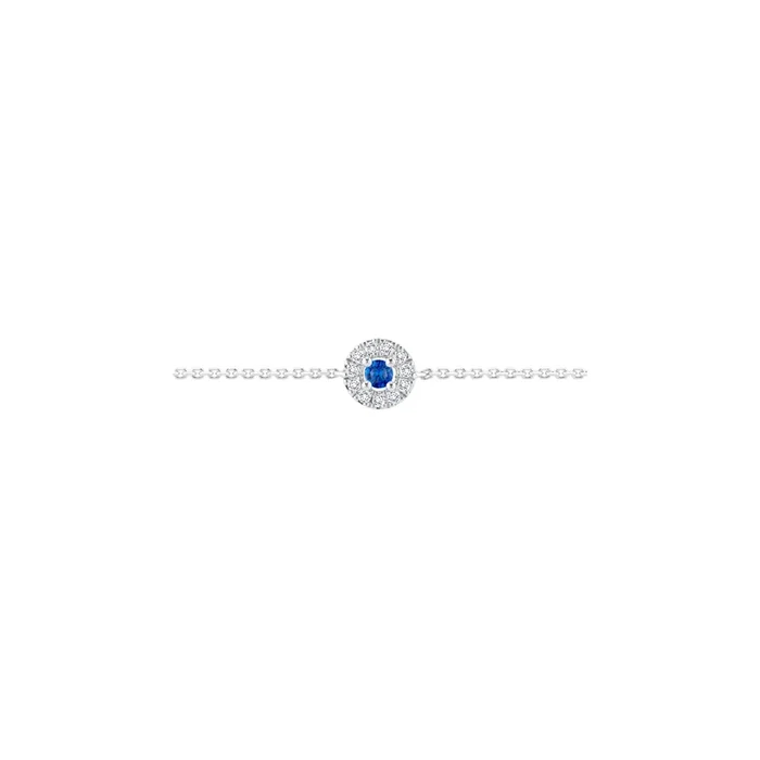 Coquette bracelet in white gold and sapphire – Lepage