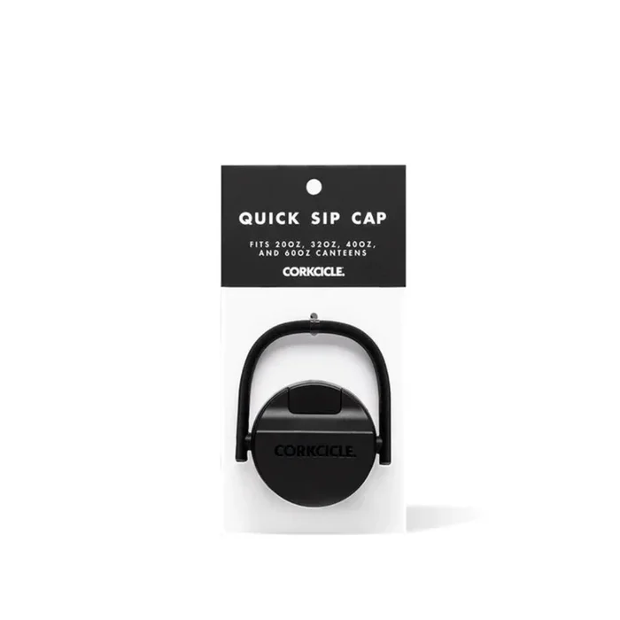 Corkcicle Quick Sip Cap – 20oz 32oz 40oz 60oz – Black