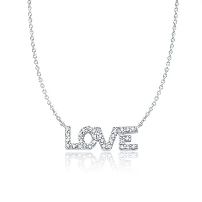 Crislu Platinum Plated Sterling Silver Cubic Zirconia 18-inch Pendant