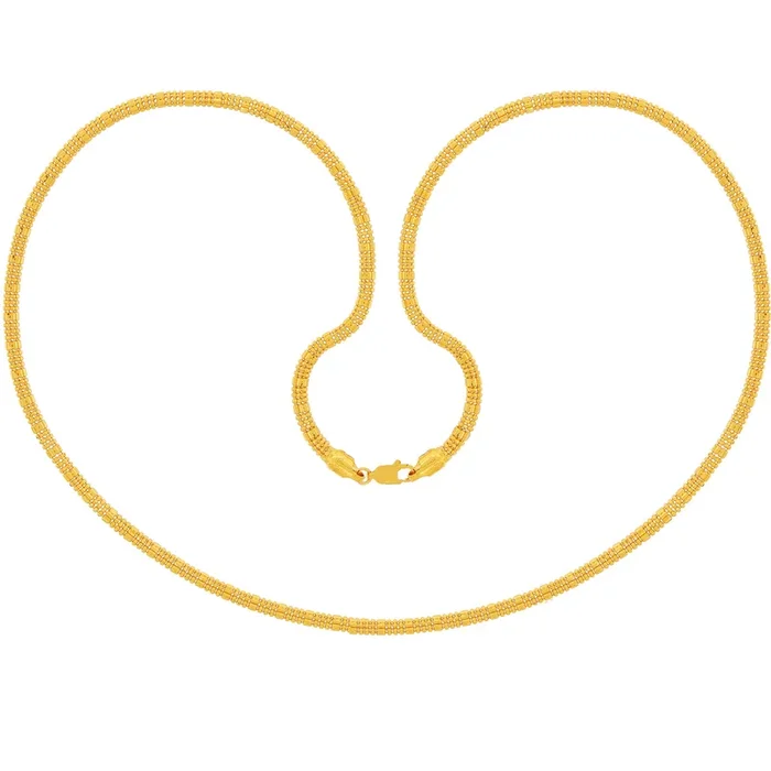Crystal Ball 22″ Chain in 22K Gold