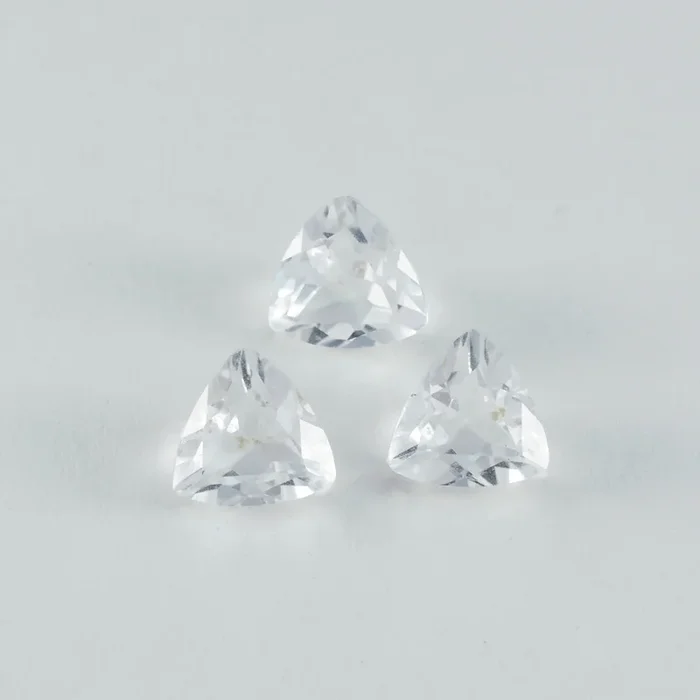 Crystal Quartz 1PC Chunky 16×16 MM Triangle Faceted White Pure Semi Precious Loose Gems