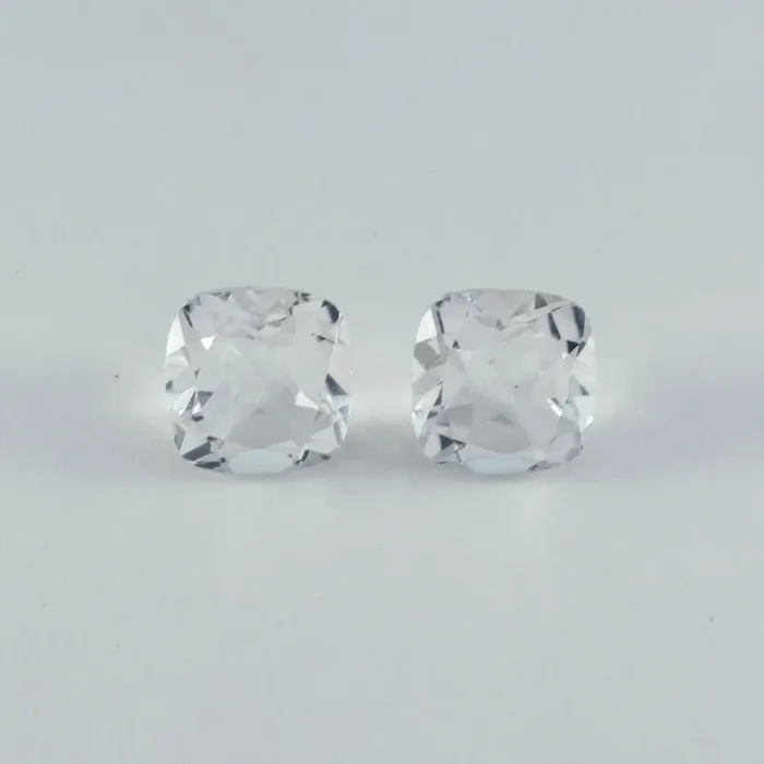 Crystal Quartz 1PC Large 11×11 MM Cushion Faceted White Fine Semi Precious Gems