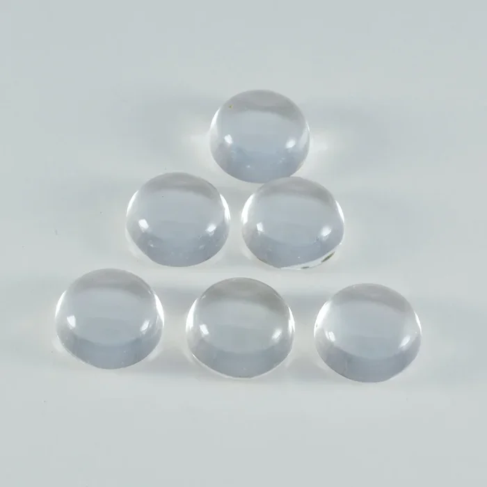 Crystal Quartz 1PC Medium 9×9 MM Round Cabochon White Shine semi Precious Precious Gemstone
