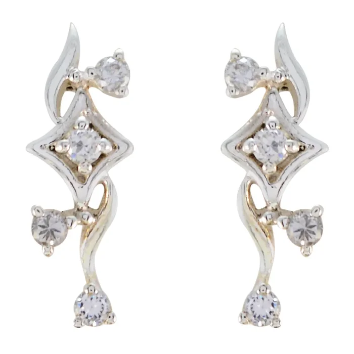 Cubic Zirconia African Julia multiple Stud White 925 Silver Earring