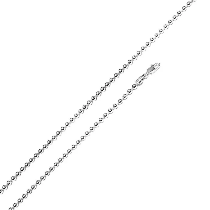 Cuenta chapada en rodio 220 Cadena 2,2 mm – CH113 RH